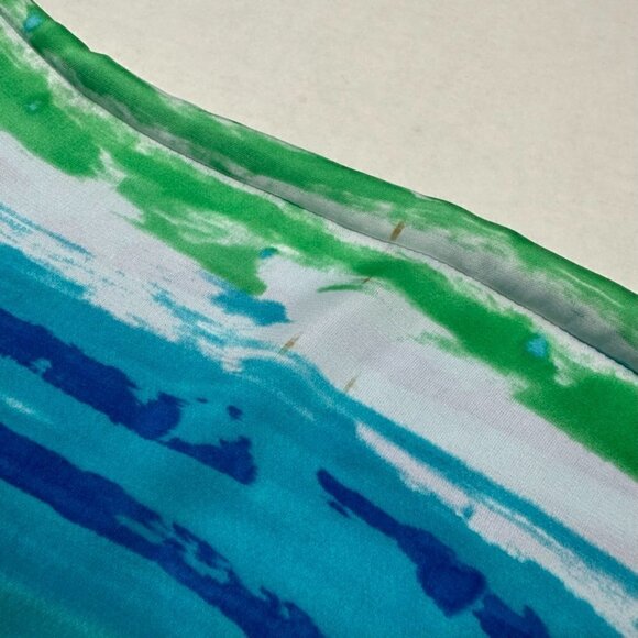 Ralph Lauren Blue Green Silk Tunic Long Sleeve Top, M - Picture 9 of 12